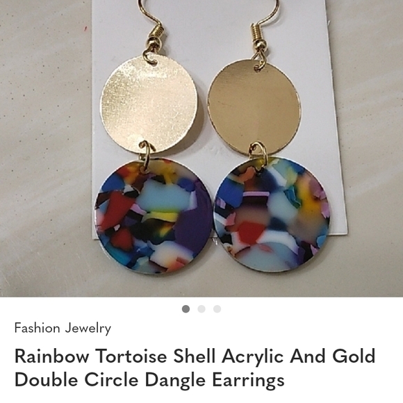 Bundle Of 5 Resin and Beaded Dangle Earrings - Picture 2 of 6